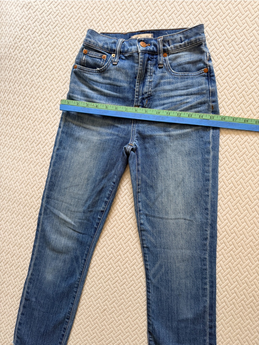 Madewell The Perfect Vintage Jean Women’s Size 23 High Rise Raw Hem Straight - Picture 4 of 12